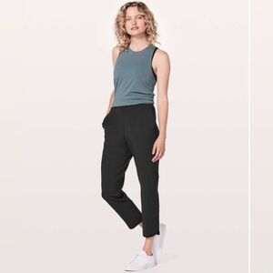 LULULEMON 6 Every Moment Pant Black Luxtreme Tulip Hem Yoga Studio to Street